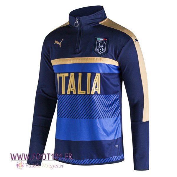 Sweatshirt Training Foot Italie Bleu Fonce 2017/2018