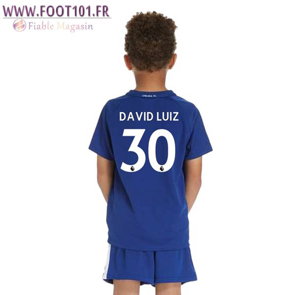 Maillot Foot FC Chelsea (DAVID LUIZ 30) Enfant Domicile 2017/2018