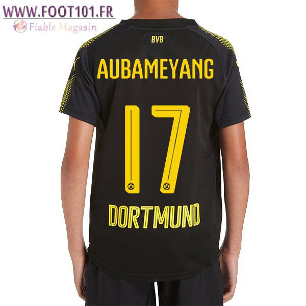 Maillot Foot Dortmund BVB (Aubameyang 17) Enfant Exterieur 2017/2018