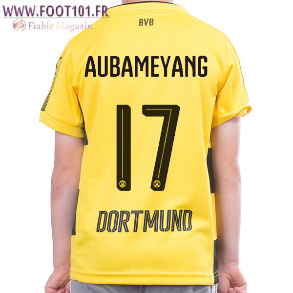Maillot Foot Dortmund BVB (Aubameyang 17) Enfant Domicile 2017/2018