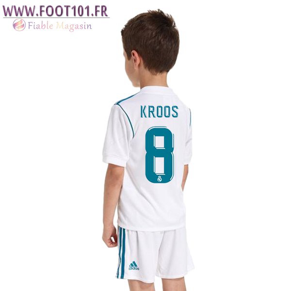 Maillot Foot Real Madrid (KROOS 8) Enfant Domicile 2017/2018