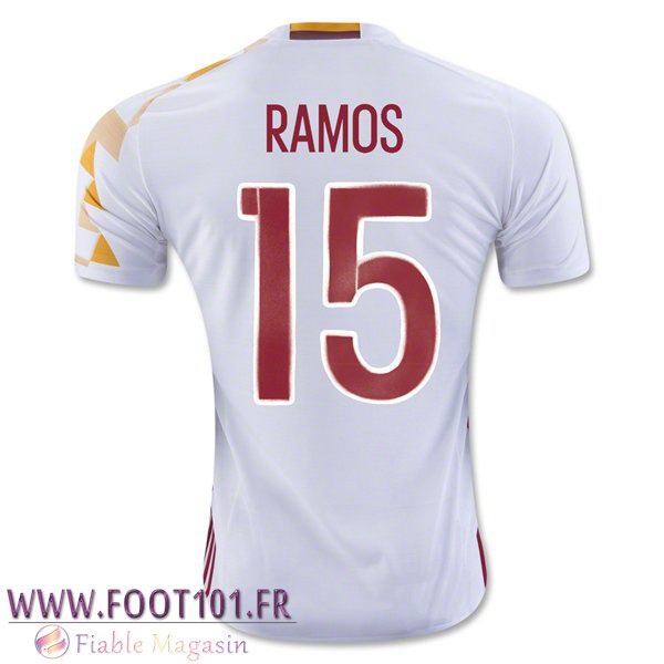 Maillot Foot Equipe Espagne (RAMOS 15) 2016/2017 Exterieur