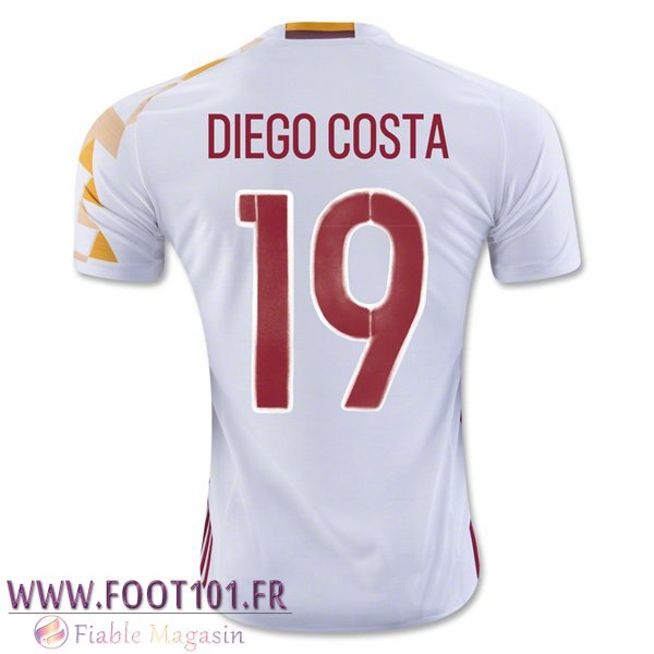 Maillot Foot Equipe Espagne (DIEGO COSTA 19) 2016/2017 Exterieur