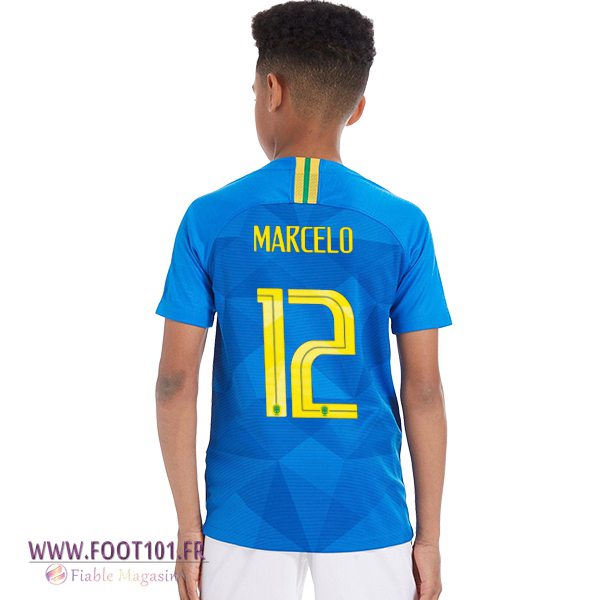 Maillot Equipe de Brésil Enfant (MARCELO 12) Exterieur 2018 2019