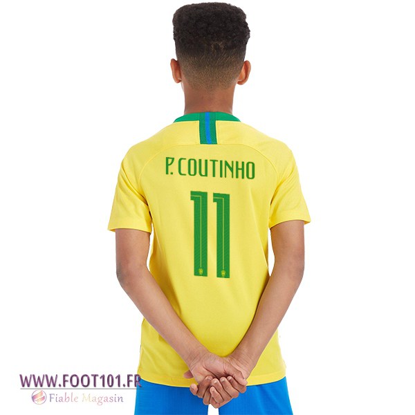 Maillot Equipe de Brésil Enfant (P.COUTINHO 11) Domicile 2018 2019