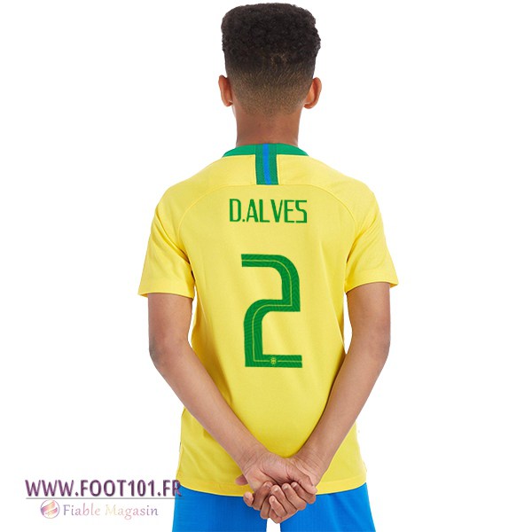 Maillot Equipe de Brésil Enfant (D.Alves 2) Domicile 2018 2019
