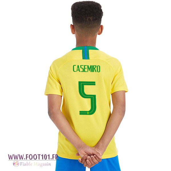 Maillot Equipe de Brésil Enfant (Casemiro 5) Domicile 2018 2019