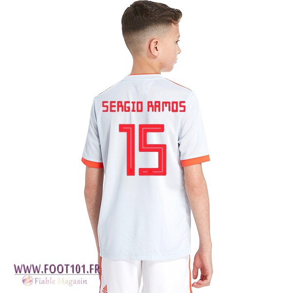 Maillot Equipe de Espagne Enfant (Ramos 15) Exterieur 2018 2019