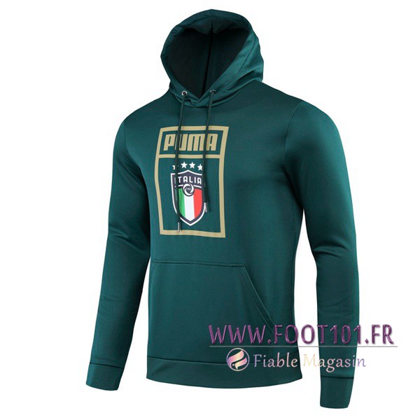 Sweatshirt Training Capuche Italie Vert 2019/2020