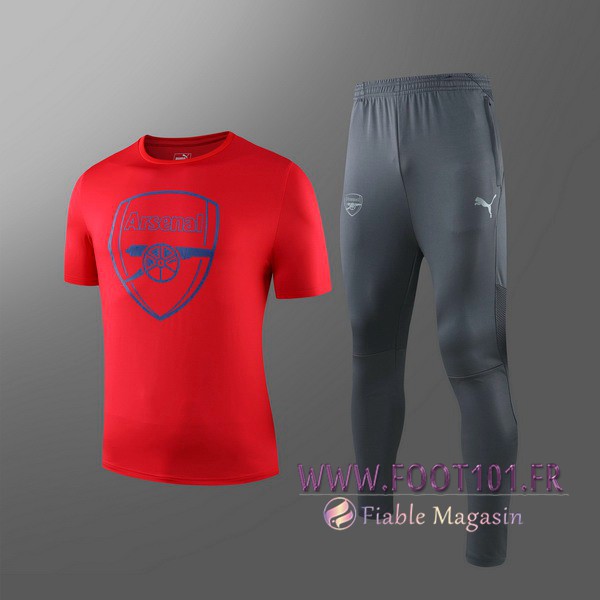 Ensemble Training T-Shirts Arsenal Enfants + Pantalon Rouge 2019/2020