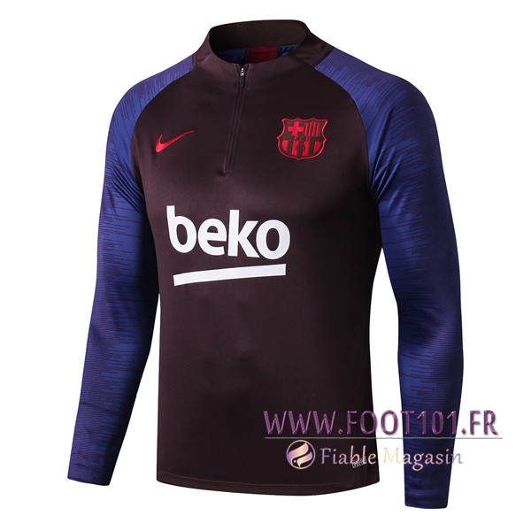 Sweatshirt Training FC Barcelone Pourpre/Bleu 2019/2020