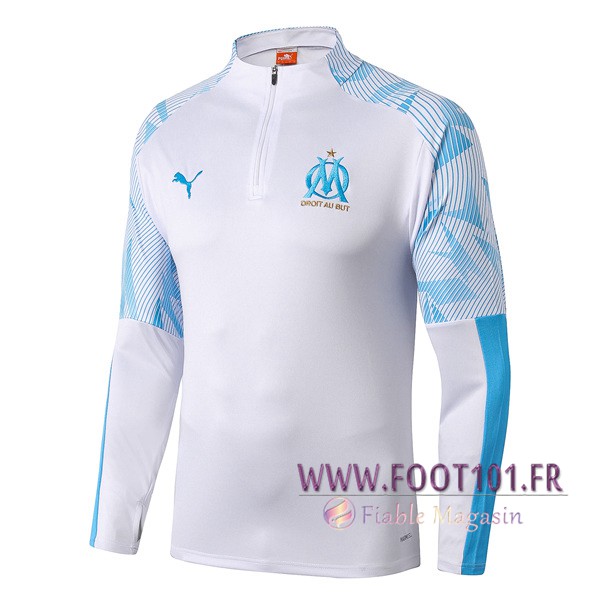 Sweatshirt Training Marseille OM Blanc/Bleu 2019/2020