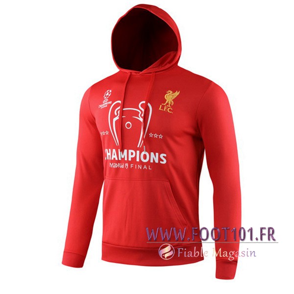 Sweatshirt Training Capuche FC Liverpool Rouge 2019/2020