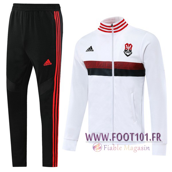 Ensemble Survetement Foot - Veste Flamengo Blanc 2019/2020