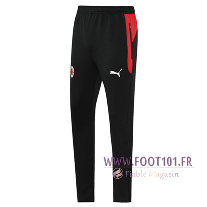Training Pantalon Foot Milan AC Noir/Rouge 2021/2022