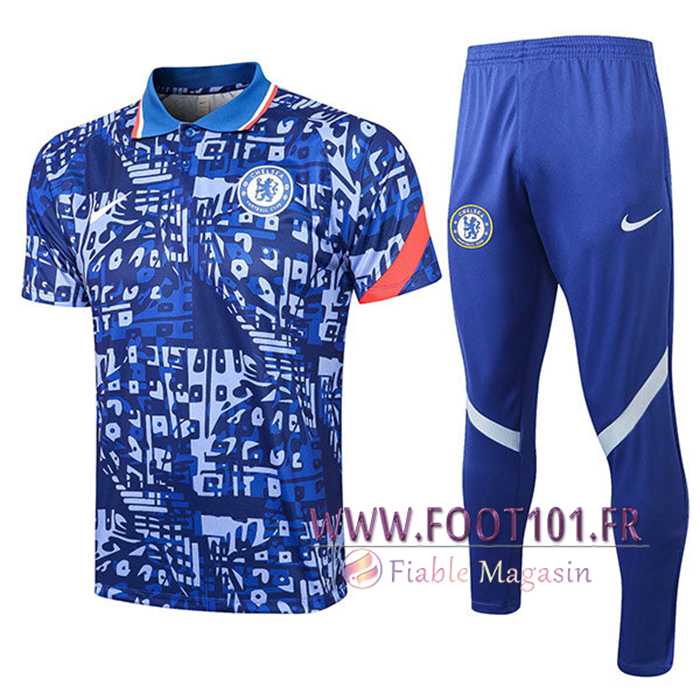 Ensemble Polo FC Chelsea + Pantalon Bleu 2021/2022