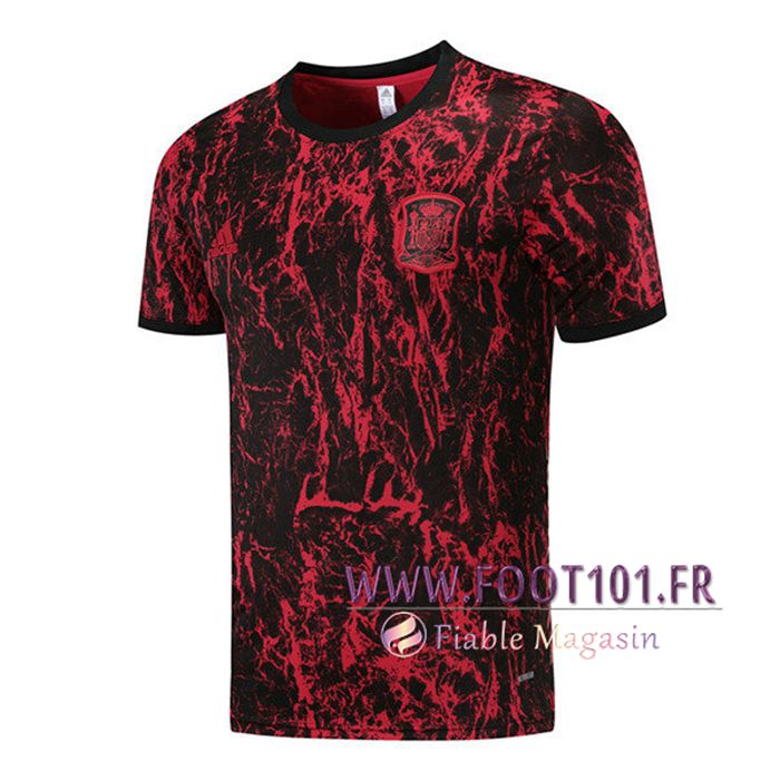 Training T-Shirts Espagne Rouge/Noir/Jaune 2021/2022