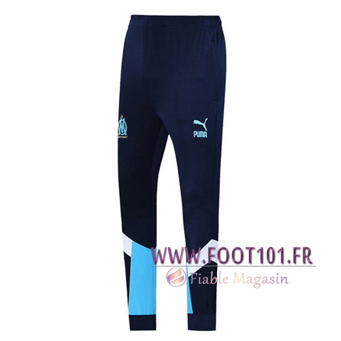 Training Pantalon Foot Marseille OM Blanc/Bleu Marin 2021/2022