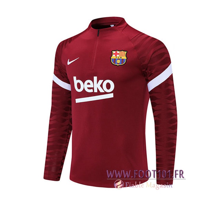 Sweatshirt Training FC Barcelone Rouge 2021/2022
