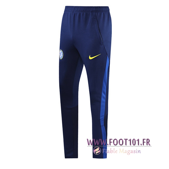 Training Pantalon Foot FC Chelsea Version Du Joueur Bleu Marin 2021/2022