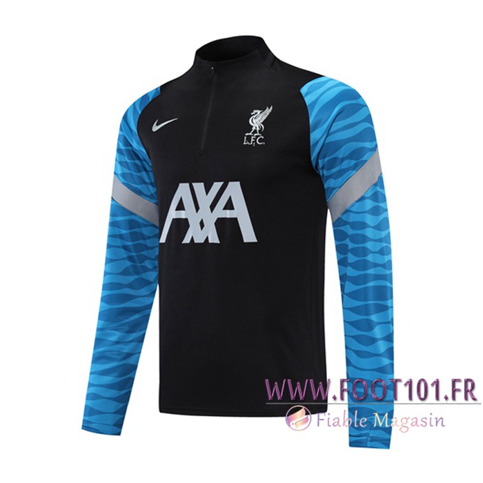 Sweatshirt Training Liverpool Bleu/Noir 2021/2022