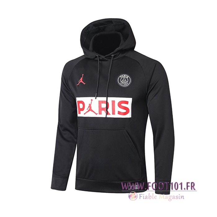 Sweatshirt Training Capuche Jordan PSG Noir 2021/2022 -3
