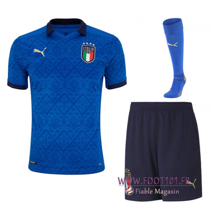 Nouveau Maillot Italie Domicile (Short+Chaussettes) UEFA Euro 2020
