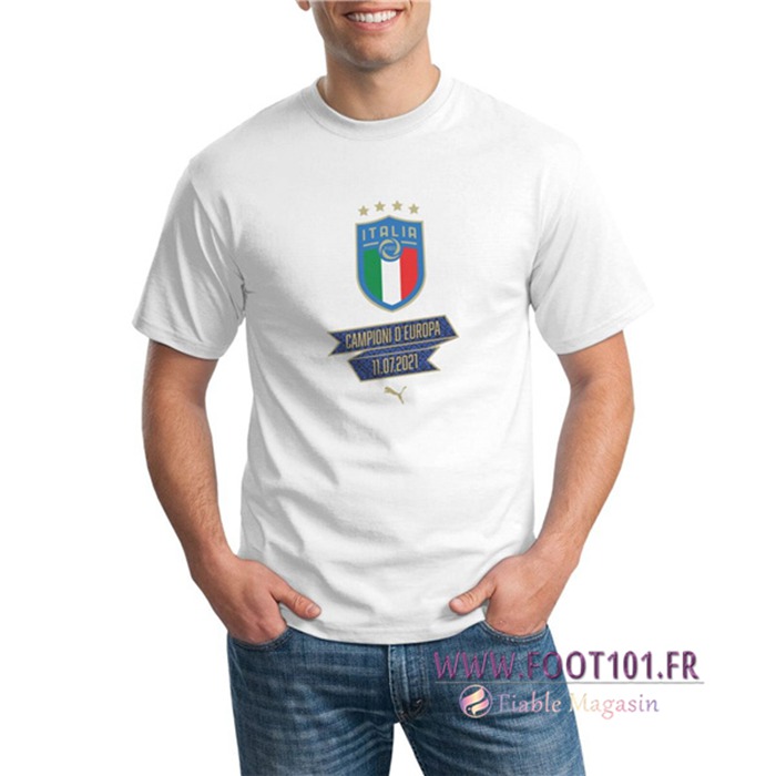 T-Shirts Italie UEFA Euro 2020 Champions Blanc - GXHTS05