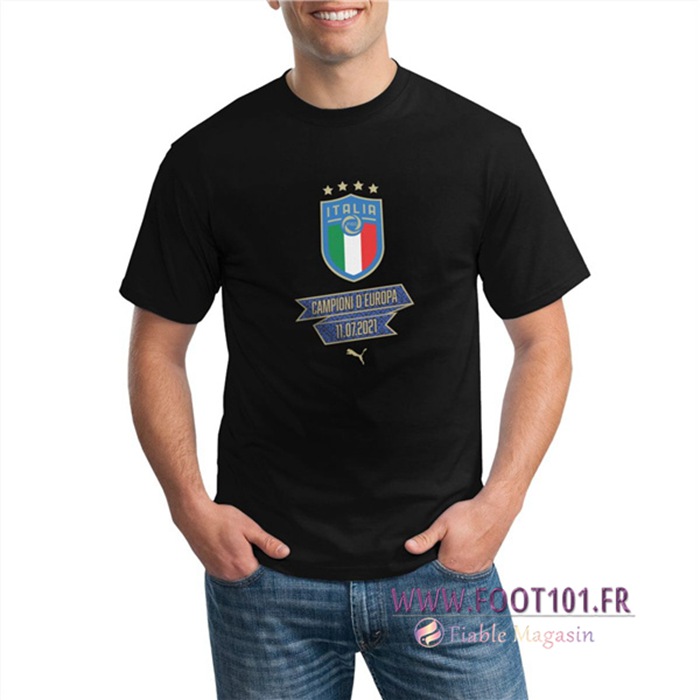 T-Shirts Italie UEFA Euro 2020 Champions Noir - GXHTS06