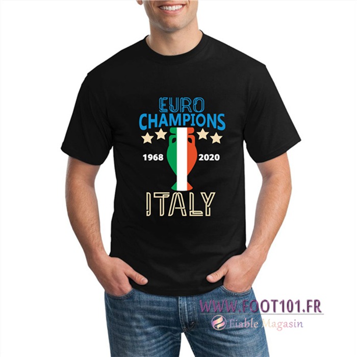 T-Shirts Italie UEFA Euro 1968 - 2020 Champions Noir - GXHTS08