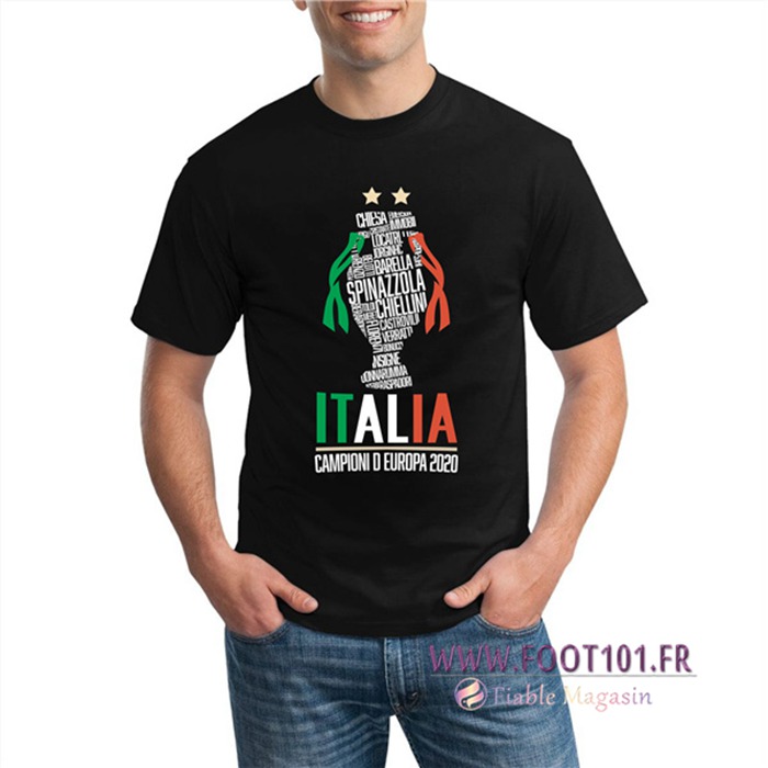 T-Shirts Italie UEFA Euro 2020 Champions Noir - GXHTS10