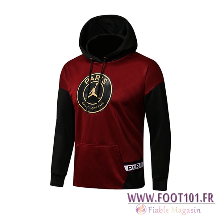 Sweatshirt Training Capuche Jordan PSG Brun 2021/2022