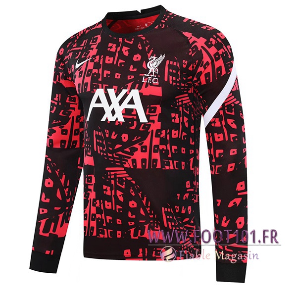 Training Sweatshirt FC Liverpool Noir/Rouge 2020/2021