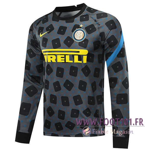 Training Sweatshirt Inter Milan Noir/Gris 2020/2021