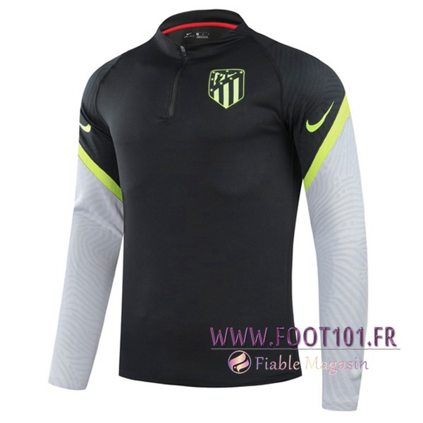 Training Sweatshirt Atletico Madrid Noir/Gris 2020/2021