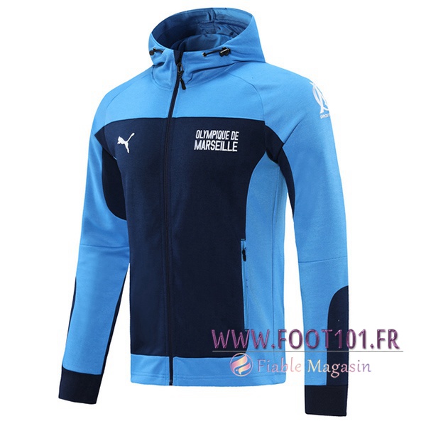Veste A Capuche Marseille Bleu Marin 2020/2021