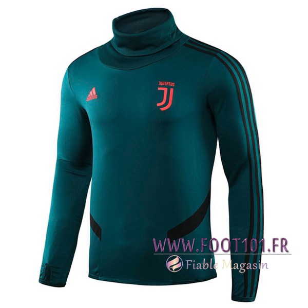Sweatshirt Training Juventus Vert Col Haut 2019/2020