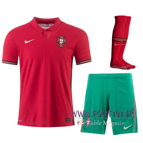 Ensemble Maillot Portugal Domicile (Short+Chaussettes) UEFA Euro 2020