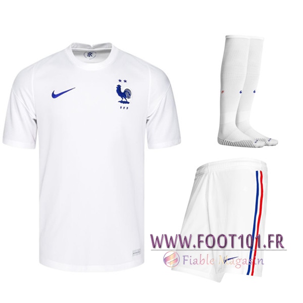 Ensemble Maillot France Exterieur (Short+Chaussettes) UEFA Euro 2020