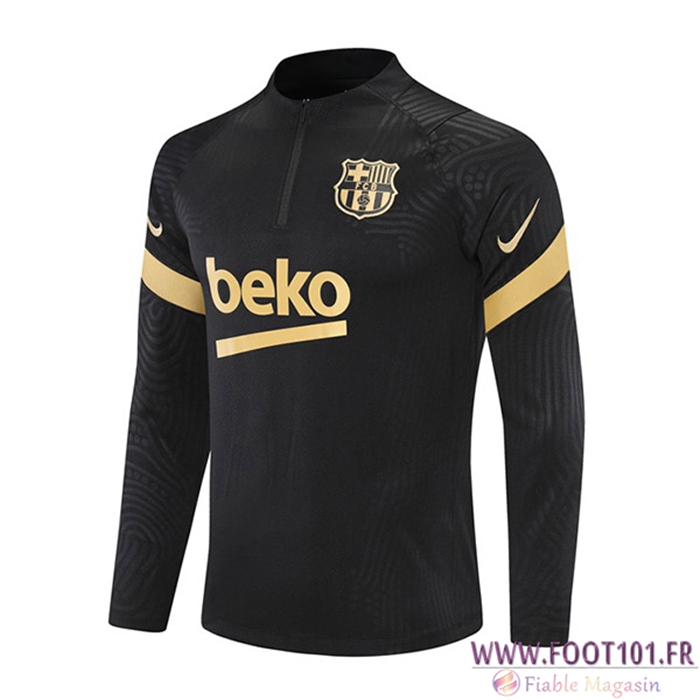 Sweatshirt Training FC Barcelone Noir/Jaune 2021/2022