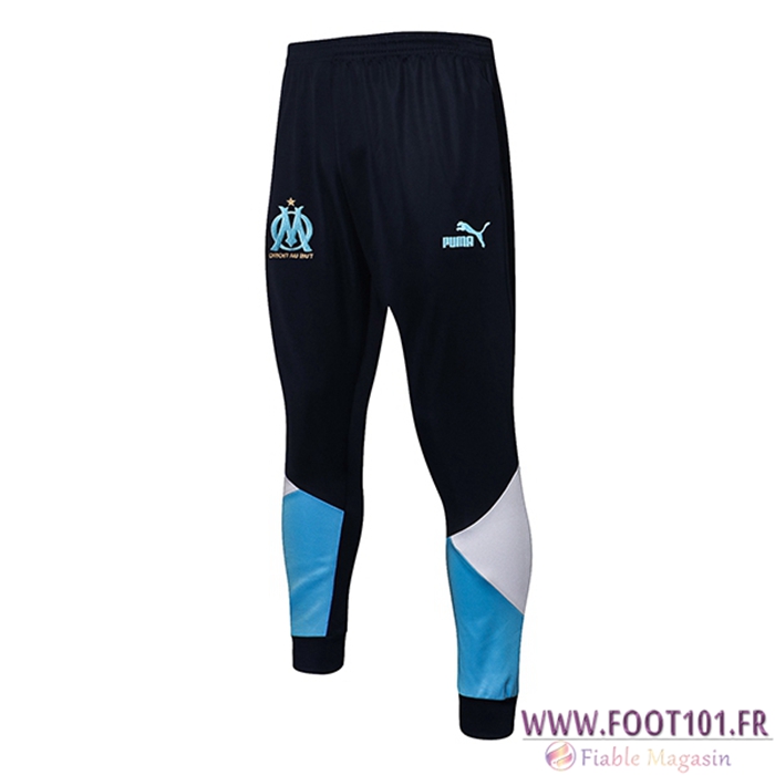 Training Pantalon Foot Marseille OM Bleu Marin/Blanc/Bleu 2021/2022