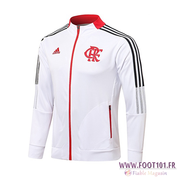 Nouveaux Veste Foot Flamengo Blanc 2021/2022