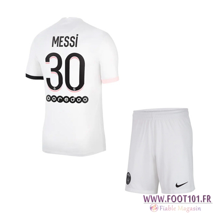 Maillot de Foot Jordan PSG (Messi 30) Enfant Exterieur 2021/2022