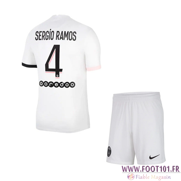 Maillot de Foot Jordan PSG (Sergio Ramos 4) Enfant Exterieur 2021/2022