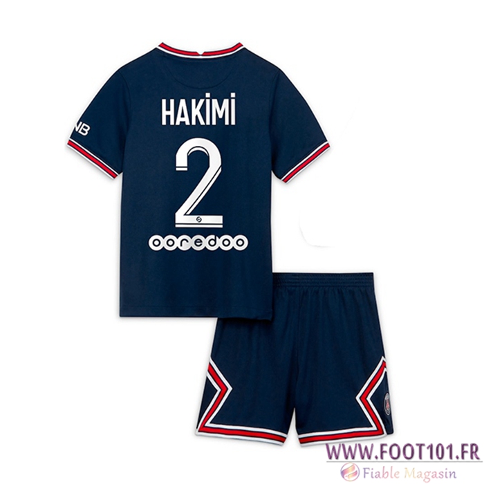 Maillot de Foot Jordan PSG (Hakimi 2) Enfant Domicile 2021/2022