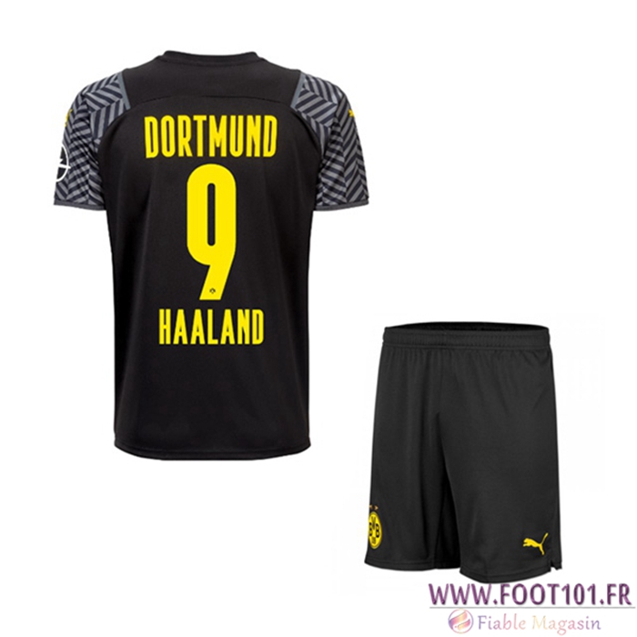 Maillot de Foot Dortmund BVB (Haaland 9) Enfant Exteieuir 2021/2022
