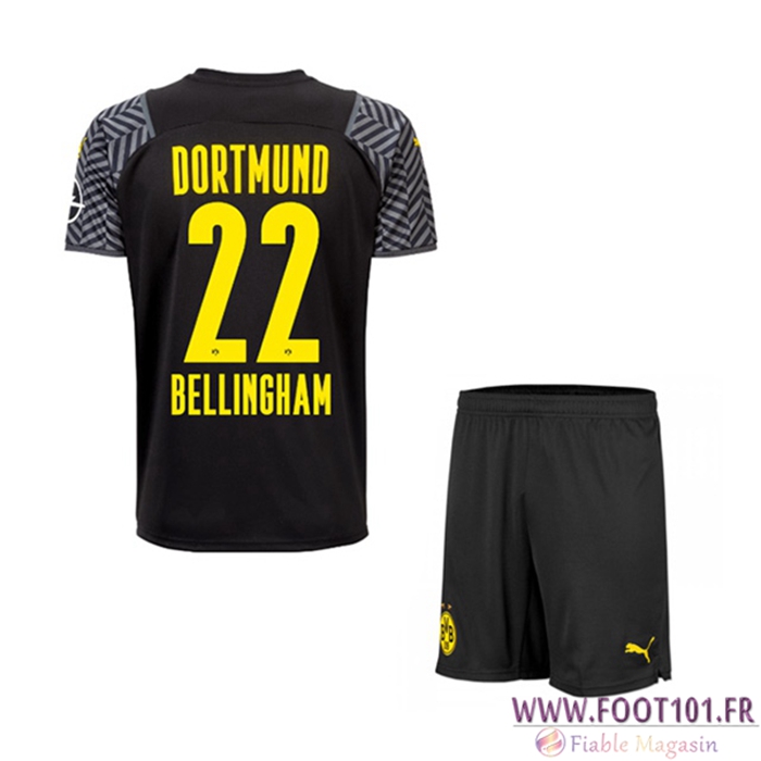 Maillot de Foot Dortmund BVB (Bellingham 22) Enfant Exteieuir 2021/2022