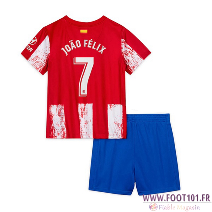 Maillot de Foot Atletico Madrid (Joao Felix 7) Enfant Domicile 2021/2022