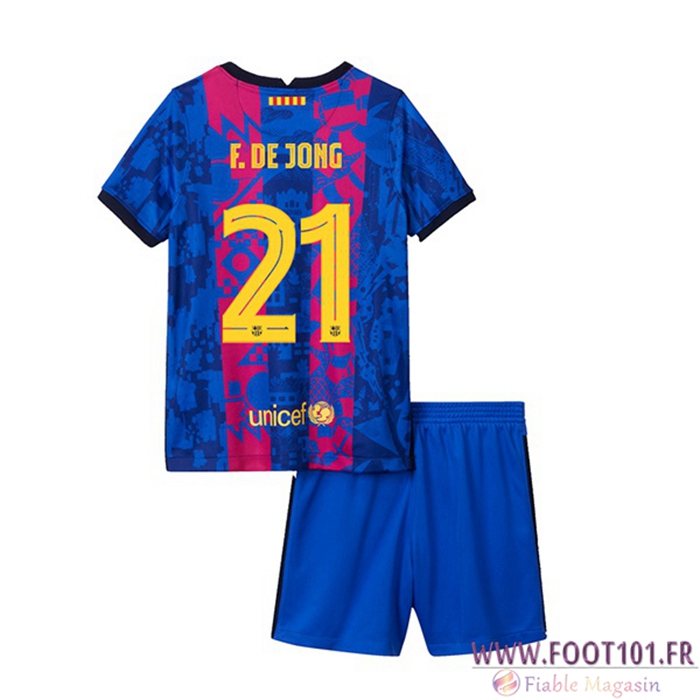 Maillot de Foot FC Barcelone (Frenkie de Jong 21) Enfant Third 2021/2022