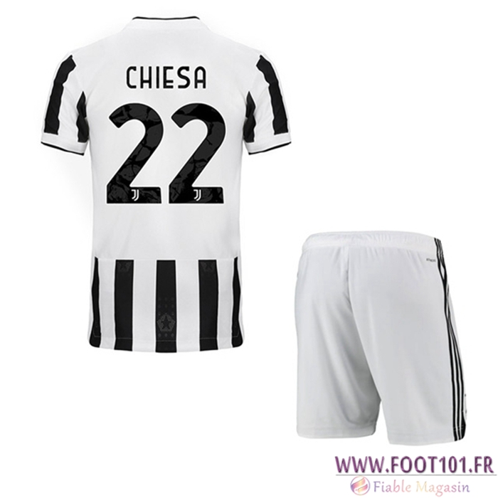 Maillot de Foot Juventus (CHIESA 22) Enfant Domicile 2021/2022